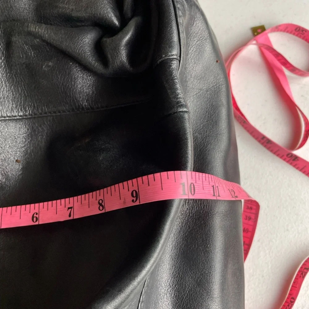 VTG B.Makowsky Black Leather Purse Handbag - Picture 9 of 12